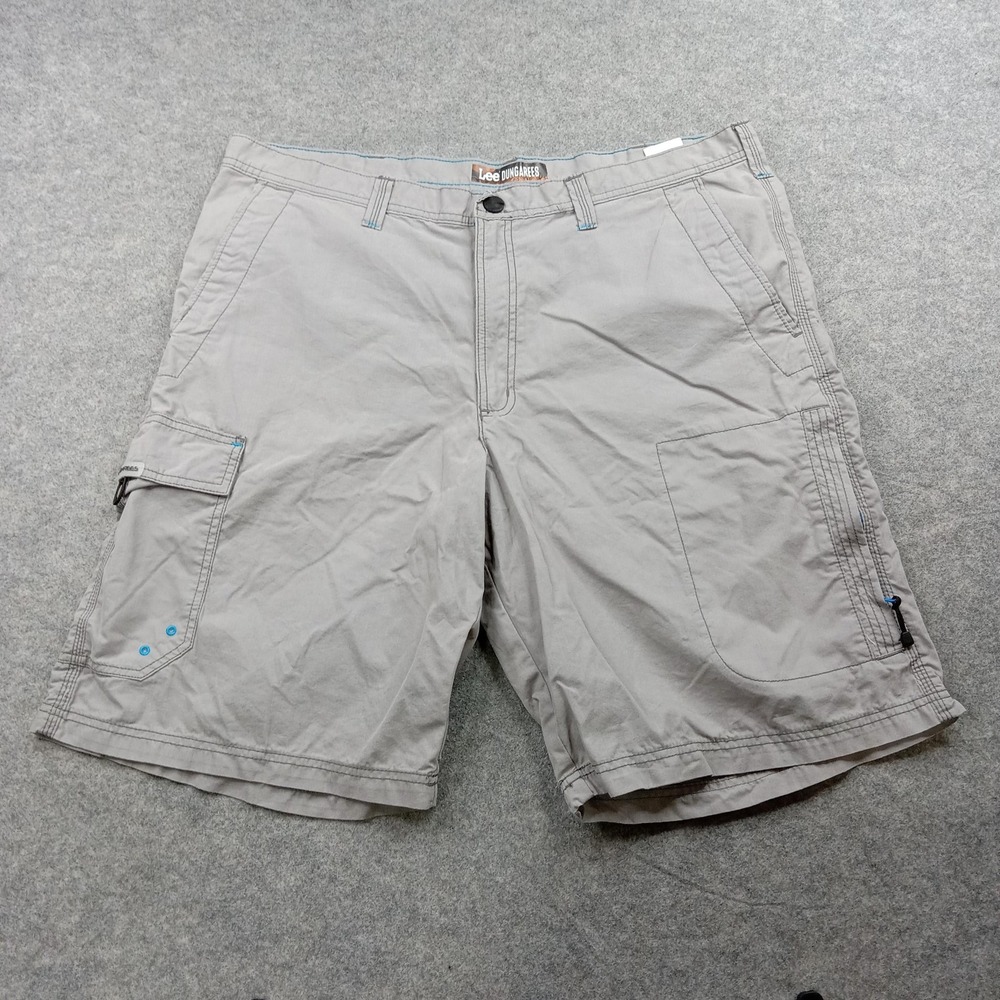 Lee Dungarees Shorts Mens 40 Gray Cargo Nylon Blend Outdoor‎ Hiking Pockets